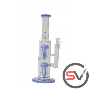 JELLYFISH DOUBLE CHAMBER GLASS PIPE 14inch